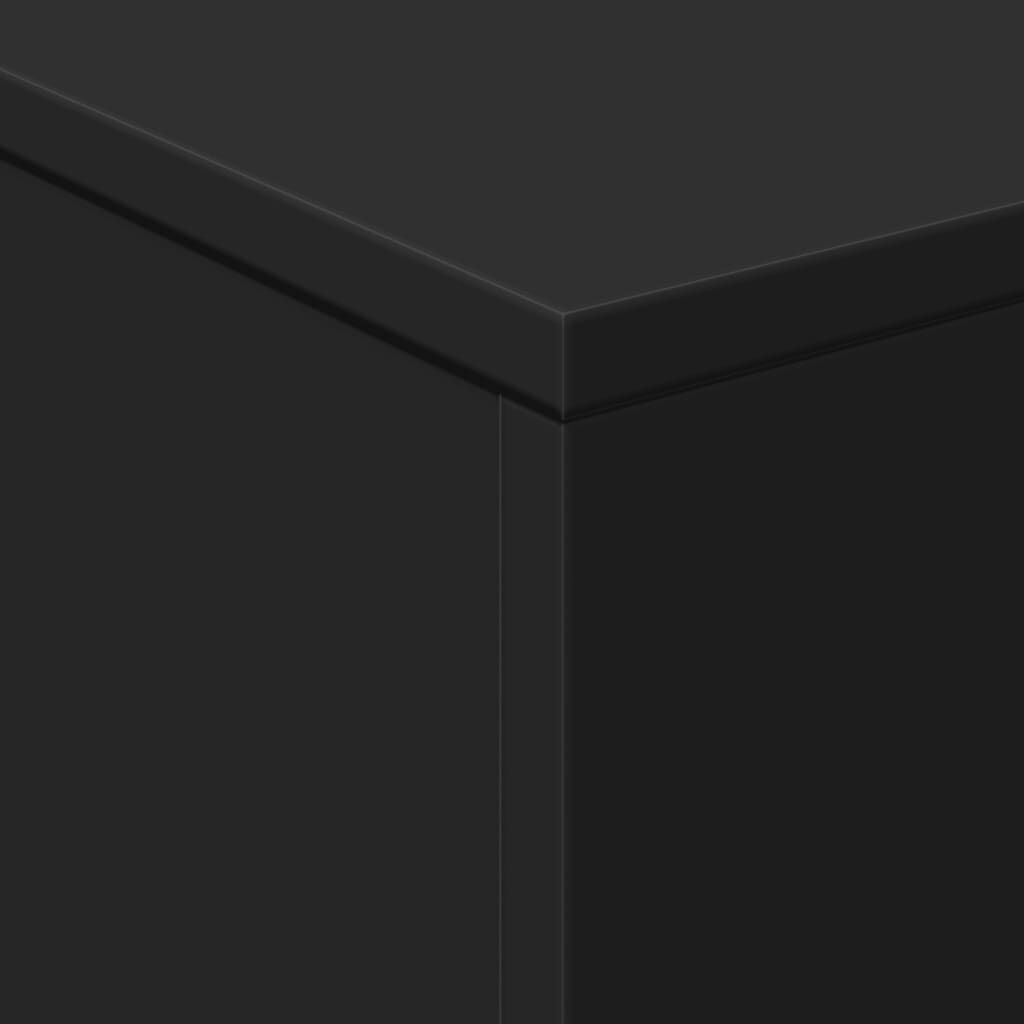 vidaXL Coffee Table with LED Lights Black 50x50x40 cm