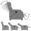 vidaXL Electric Massage Recliner Chair Light Grey Fabric