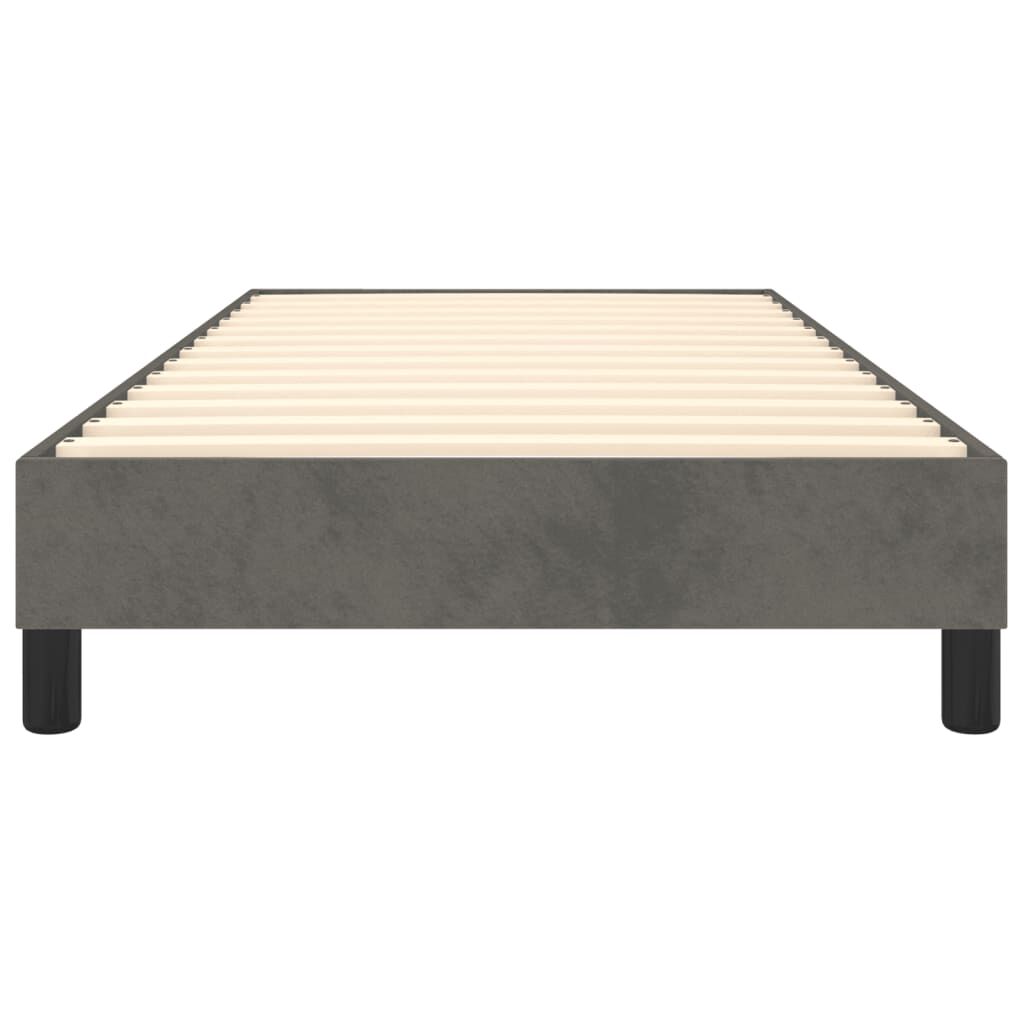 vidaXL Bed Frame without Mattress Dark Grey Twin XL Velvet (US Only)