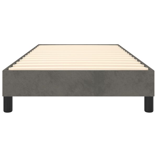 vidaXL Bed Frame without Mattress Dark Grey Twin XL Velvet (US Only)