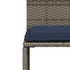 vidaXL 7 Piece Garden Dining Set with Cushions Grey Poly Rattan