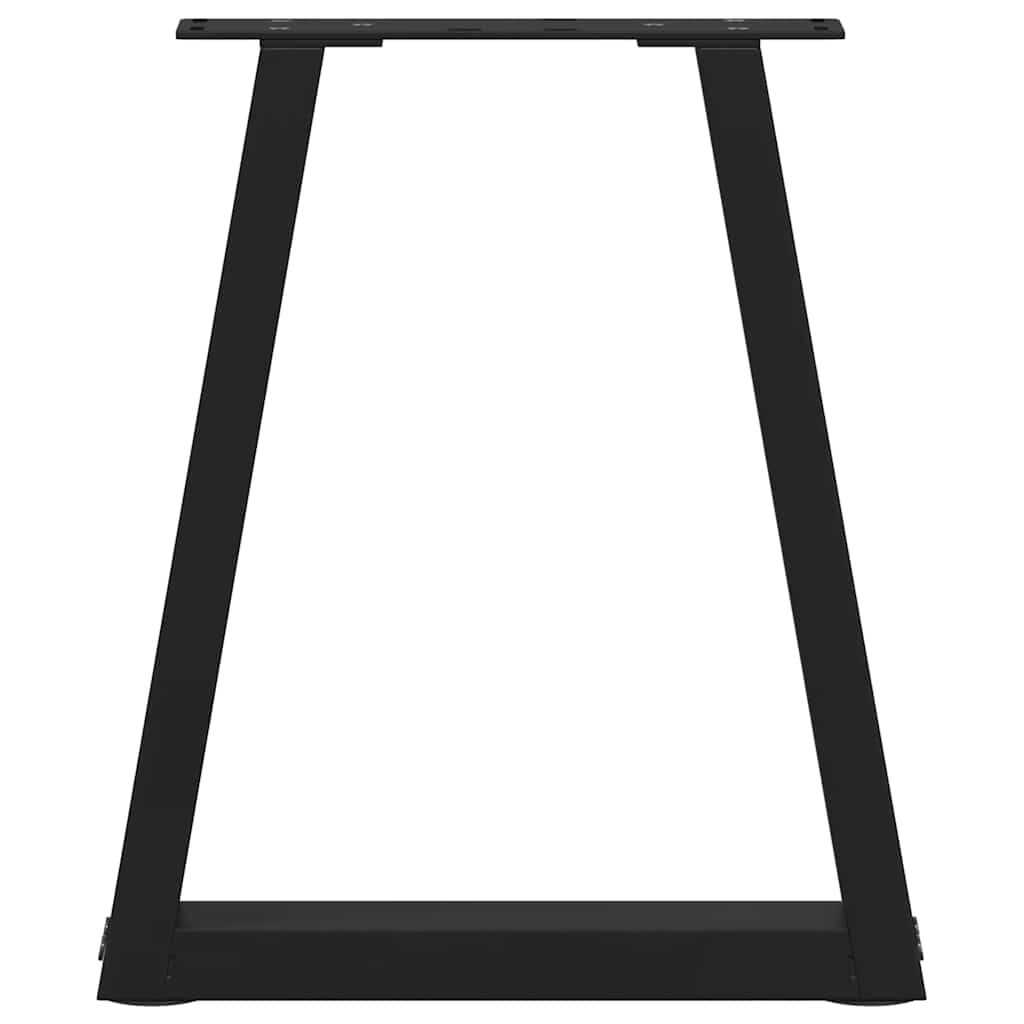 vidaXL Dining Table Legs V-Shape 2 pcs Black 28x(42-43.3) cm Steel