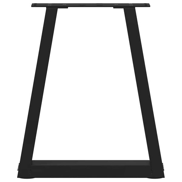 vidaXL Coffee Table Legs V-Shape 2 pcs Black 28x(42-43.3) cm Steel
