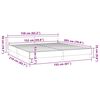 vidaXL Bed Frame without Mattress Light Grey Queen Fabric