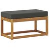 vidaXL Outdoor Stool Bench Solid Acacia Wood Natural