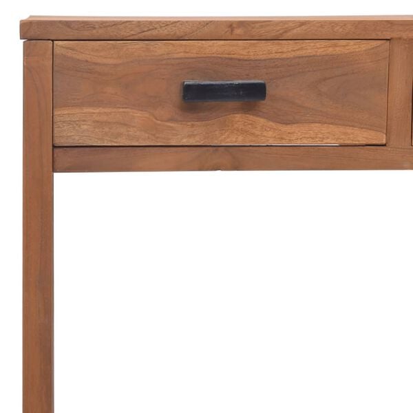 vidaXL Office Desk 110x40x75 cm Solid Teak Wood