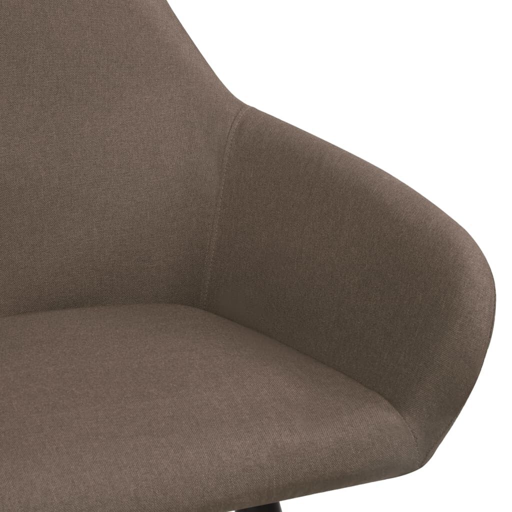 vidaXL Dining Chairs 2 pcs Brown Fabric