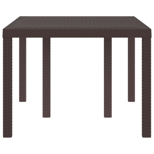 vidaXL Garden Table Brown 150 x 100 x 73 cm Poly Rattan