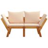 vidaXL Garden Bench with Cushions 2-in-1 Solid Wood Acacia
