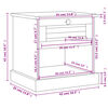 vidaXL Bedside Cabinet VIGO 42x35x42 cm Solid Wood Pine