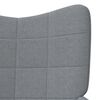 vidaXL Relaxing Chair Light Grey Fabric