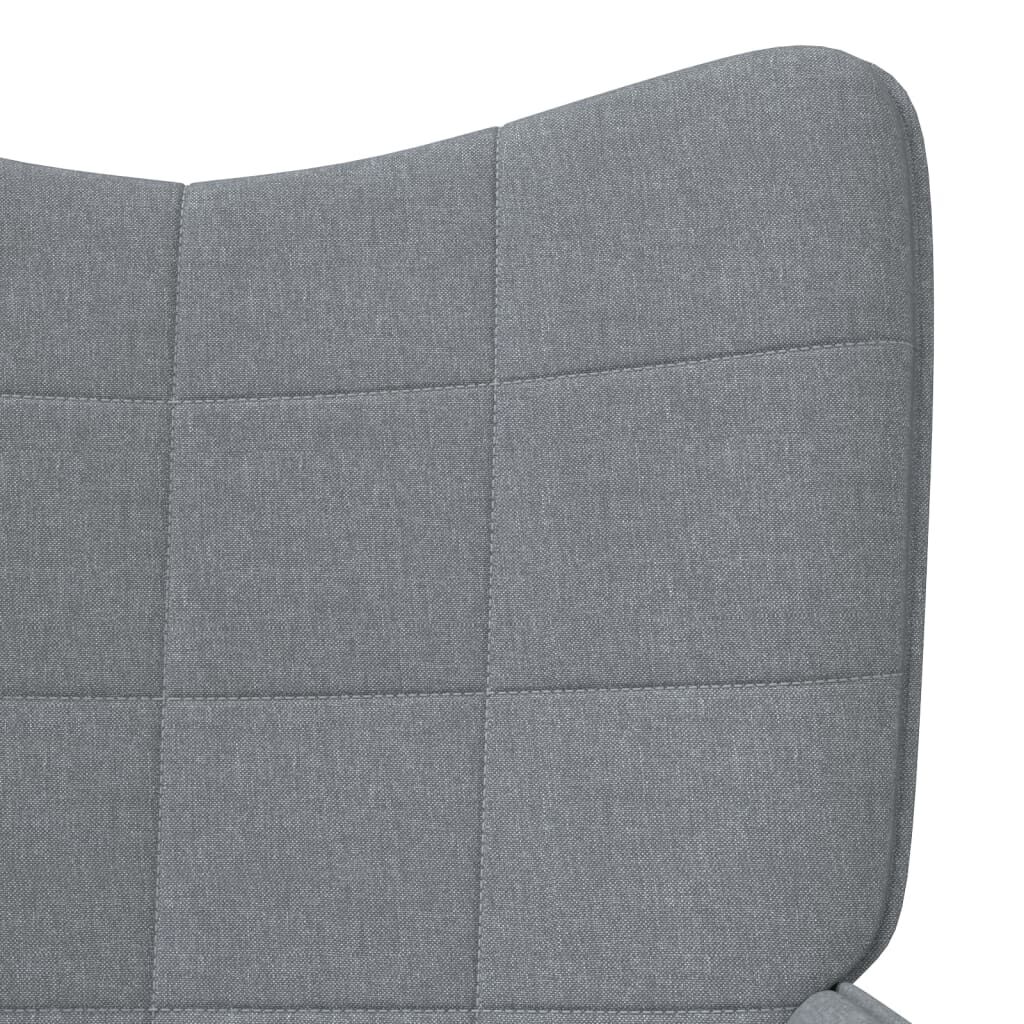 vidaXL Relaxing Chair Light Grey Fabric