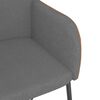 vidaXL Dining Chairs 2 pcs Light Grey Fabric and Faux Leather