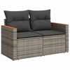 vidaXL 12 Piece Garden Sofa Set with Cushions Grey Poly Rattan