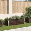 vidaXL Raised Garden Bed 160x80x45 cm Galvanised Steel Brown