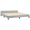 vidaXL Bed Frame without Mattress Light Grey 193x203 cm Velvet