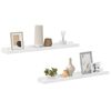 vidaXL Wall Shelves 2 pcs High Gloss White 60x9x3 cm