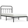 vidaXL Metal Bed Frame without Mattress with Headboard Black 100x190cm