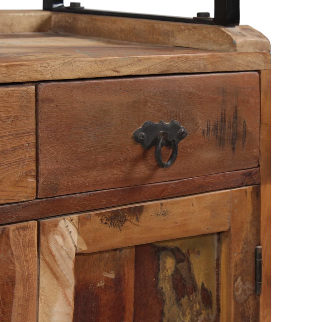 vidaXL Sideboard with Shelves Solid Reclaimed Wood 120x35x200 cm