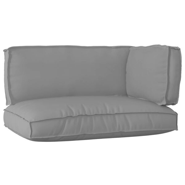 vidaXL Pallet Cushion Set 3 pcs Grey Oxford Fabric