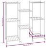 vidaXL Flower Stand with Wheels 83x25x83.5 cm Black Iron