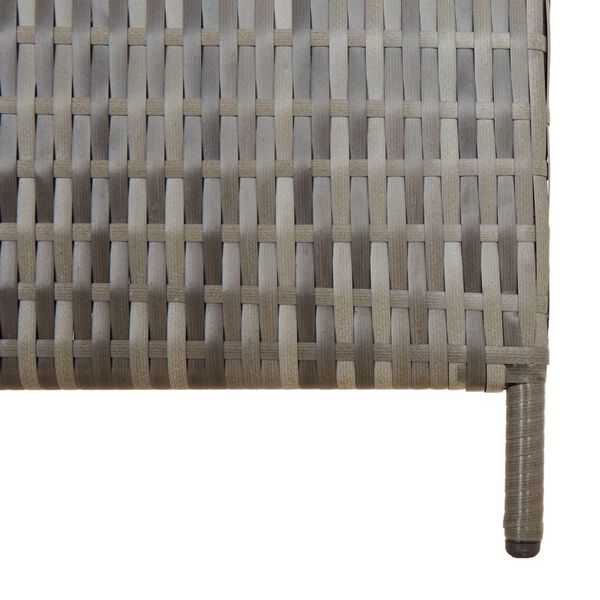vidaXL Room Divider 4 Panels Grey Poly Rattan