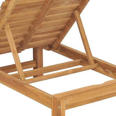 vidaXL Sun Lounger Solid Teak Wood