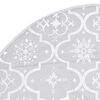 vidaXL Luxury Christmas Tree Skirt with Sock White 150 cm Fabric