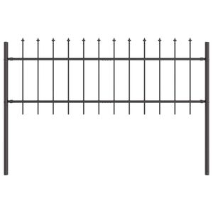 vidaXL Garden Fence Grey 1.7 x 0.6 m Powder-coated steel
