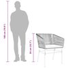 vidaXL 3 Piece Garden Dining Set with Cushions Grey Poly Rattan Glass