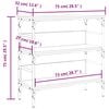 vidaXL Console Table Smoked Oak 75x32x75 cm Engineered Wood