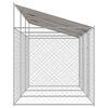 vidaXL Dog Cage with Roof Silver 600 x 200 x 256 cm Steel and PE