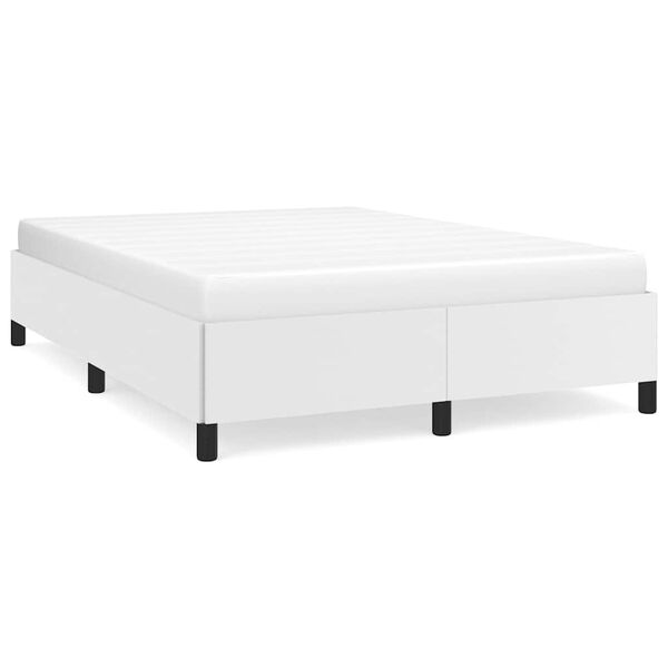vidaXL Bed Frame without Mattress White 137x190 cm Full Faux Leather