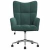 vidaXL Relaxing Chair Dark Green Velvet