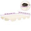 vidaXL Replacement Canopy for Garden Swing Cream 188/168x145/110 cm