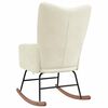 vidaXL Rocking Chair Cream White Velvet
