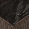 vidaXL Folding Sun Lounger with Cushion and Storage Brown Poly Rattan