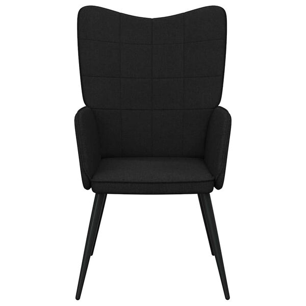 vidaXL Relaxing Chair Black Fabric