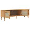 vidaXL TV Cabinet SENJA Rattan Look Brown 158x40x49cm Solid Wood Pine
