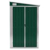 vidaXL Wall-mounted Garden Shed Green 118x194x178 cm Galvanised Steel