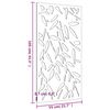 vidaXL Garden Wall Decoration 105x55 cm Corten Steel Bamboo Leaf Design