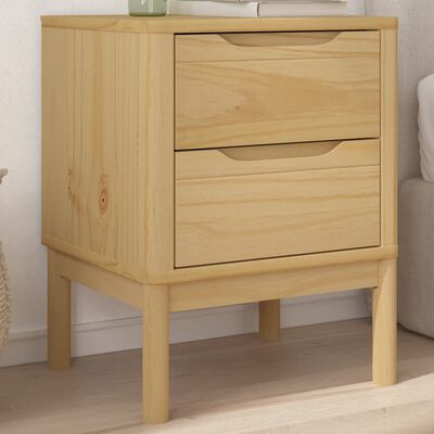 vidaXL Bedside Cabinet FLORO Wax Brown 45x39x57 cm Solid Wood Pine