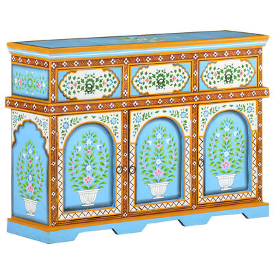 vidaXL Hand-Painted Sideboard Multicolour 110x30x76cm Solid Mango Wood