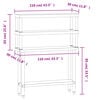 vidaXL Kitchen Work Table with Overshelf 110x30x150 cm Stainless Steel