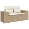 vidaXL 6 Piece Garden Sofa Set with Cushions Beige Poly Rattan