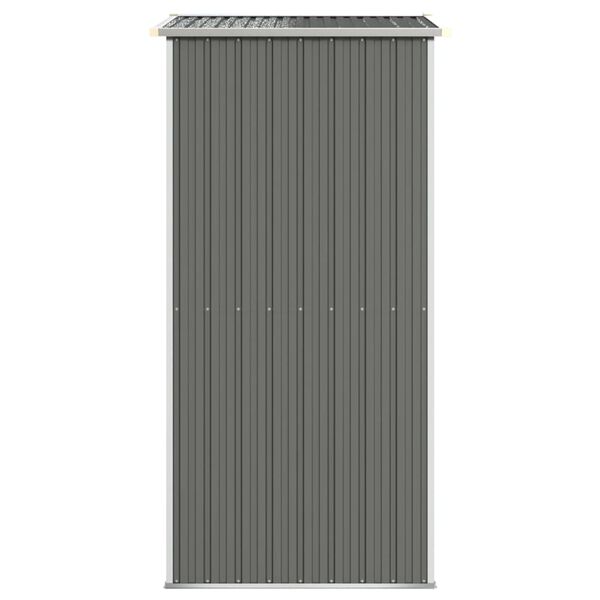 vidaXL Garden Shed Light Grey 192x108x223 cm Galvanised Steel