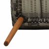 vidaXL Garden Dining Set with Cushion 7 pcs Grey and brown Poly Rattan