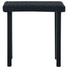 vidaXL Garden Tea Table Black 40x40x40 cm Poly Rattan