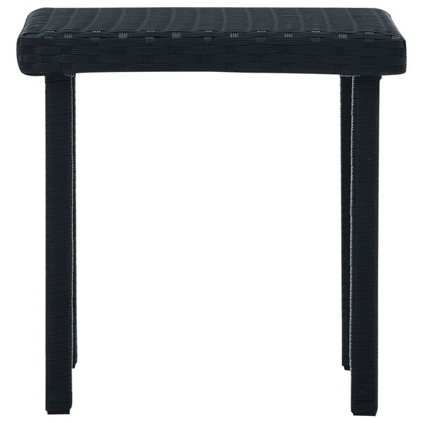 vidaXL Garden Tea Table Black 40x40x40 cm Poly Rattan