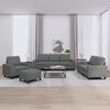 vidaXL 4 Piece Sofa Set Dark Grey Fabric